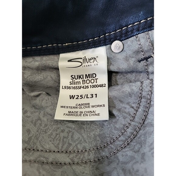 Silver Jeans Suki Mid Slim Boot Women’s W25/L31 - Picture 11 of 16